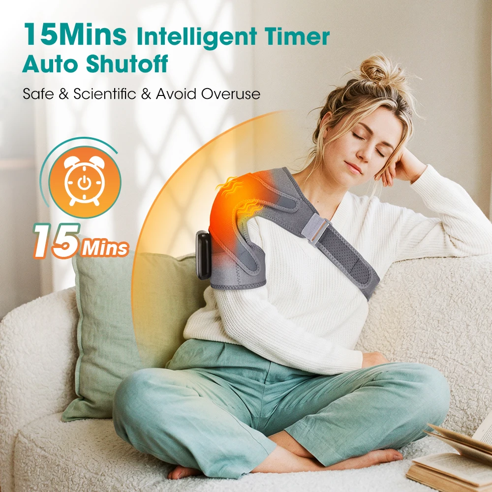 Massaggiatore Elettrico per Spalle con Vibrazione e Riscaldamento - immagine 5