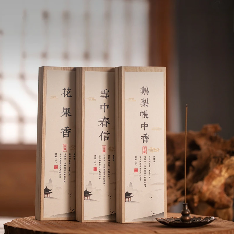 Chinese Style Incense Stick Ambergris Goose Pear Flower Fruit Fragrant Blending Joss Stick Home Indoor Air Purification Sleep
