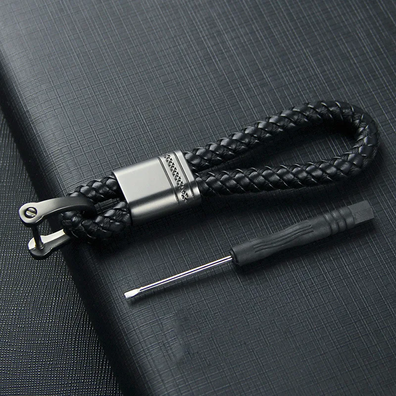 Hand-Woven Key Ring Leather Car KeyChain Men Women Rope Key Chain Waist Keyring Charm Key Holder Gift Jewelry