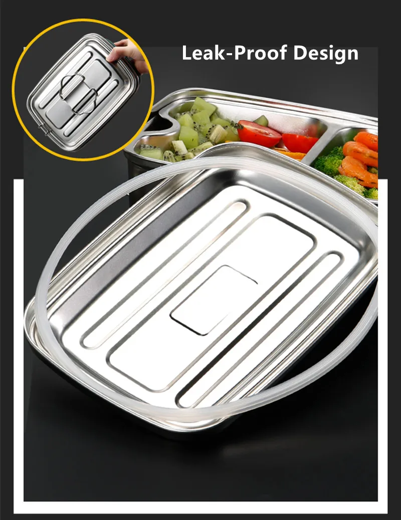 Buy Wholesale China 2 Layer Stainless Steel Lunch Box New Design Metal Food  Container Leakproof Adult Bento Box & Bento Lunch Box at USD 3.45