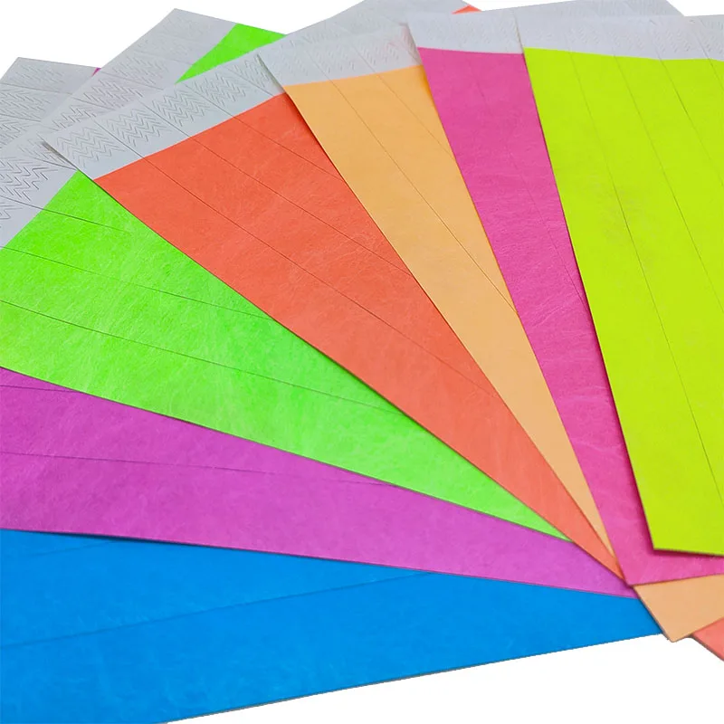 3/4 Inch Solid Tyvek Wristbands Non-Customizable for Festival Event Identification 50pcs