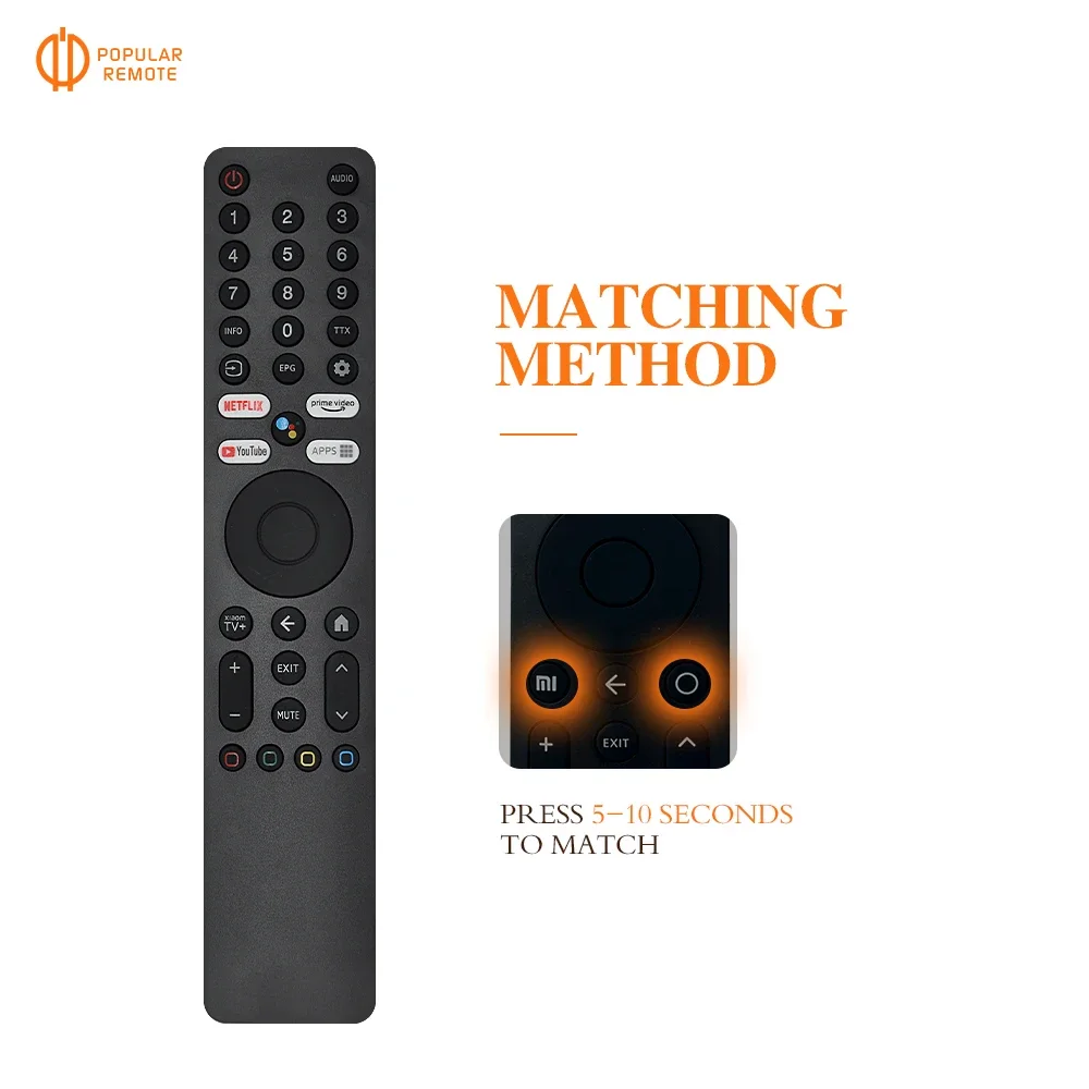 Telecomando XMRM-ML per Xiaomi Ultra 4k Qled Voice Android Tv Remote L55m7-q2me Q2 - immagine 2