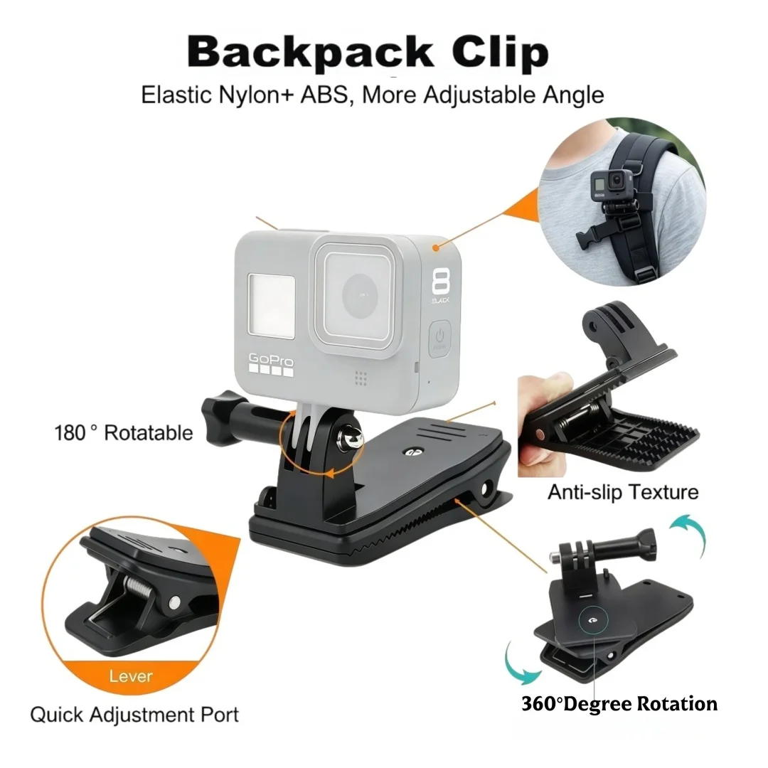 Fixation robuste pour GoPro, le support de caméra d'action noir installé sur une planche de surf pour capturer chaque vague.