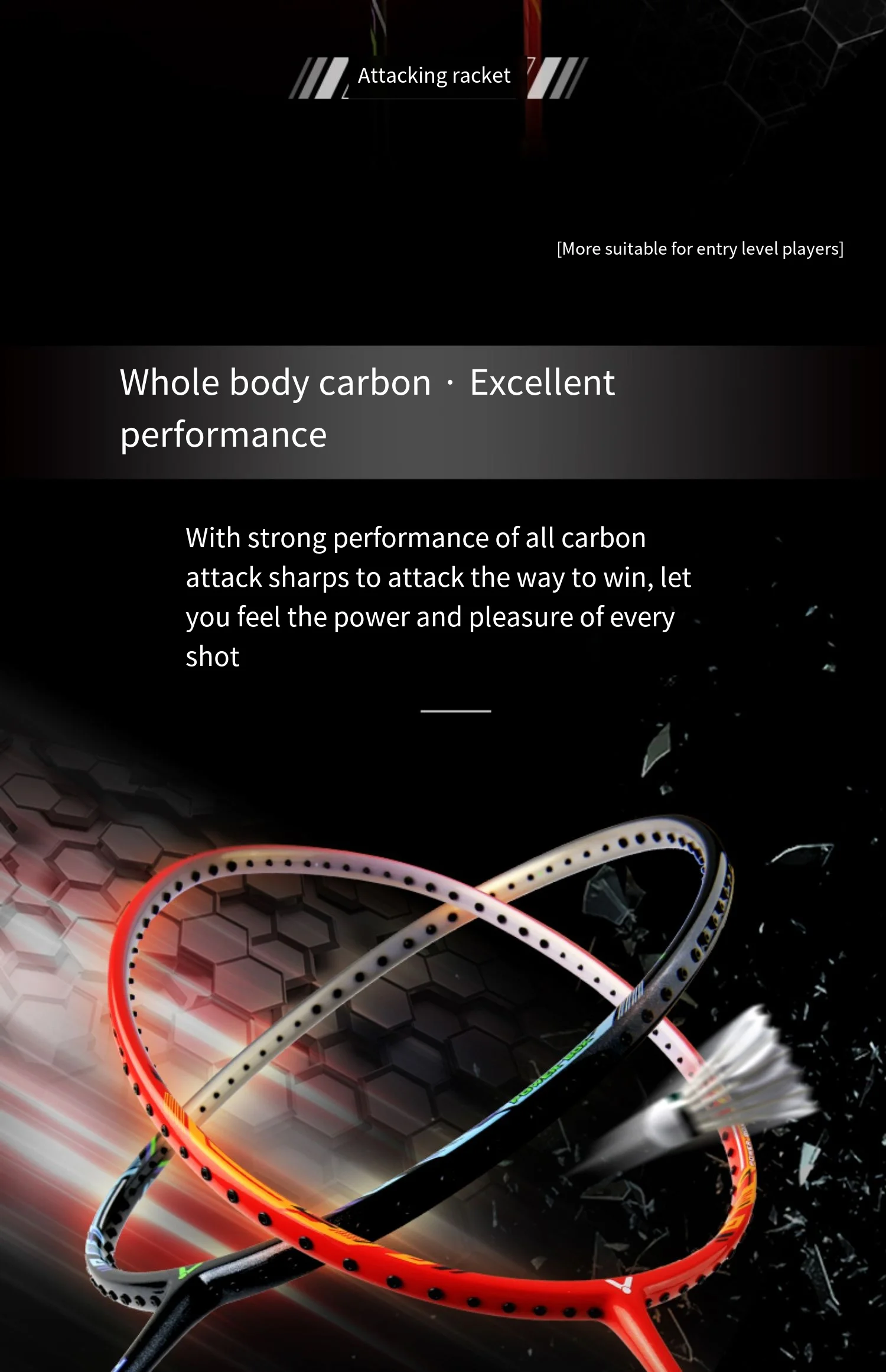Light Badminton racket victor pro rackets full carbon men women TK-7 black