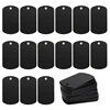 50 Pcs Metal Stamping Blanks Black For Stamping, Engraving Blanks Aluminum Stamping Blanks Keychain Blank Dog Tag Easy Install 1