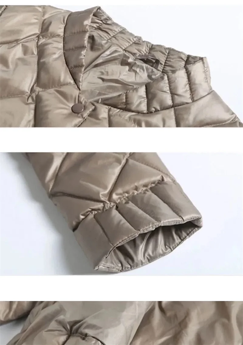 Thin light Down Cotton Jacket Female Short Coat Autumn Parkas New Women's Winter Stand Collar Warm Cotton Jacket
