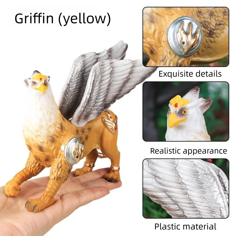 Majestic Mythical Creatures PVC Figurine Collection - Fire Phoenix & Griffin
