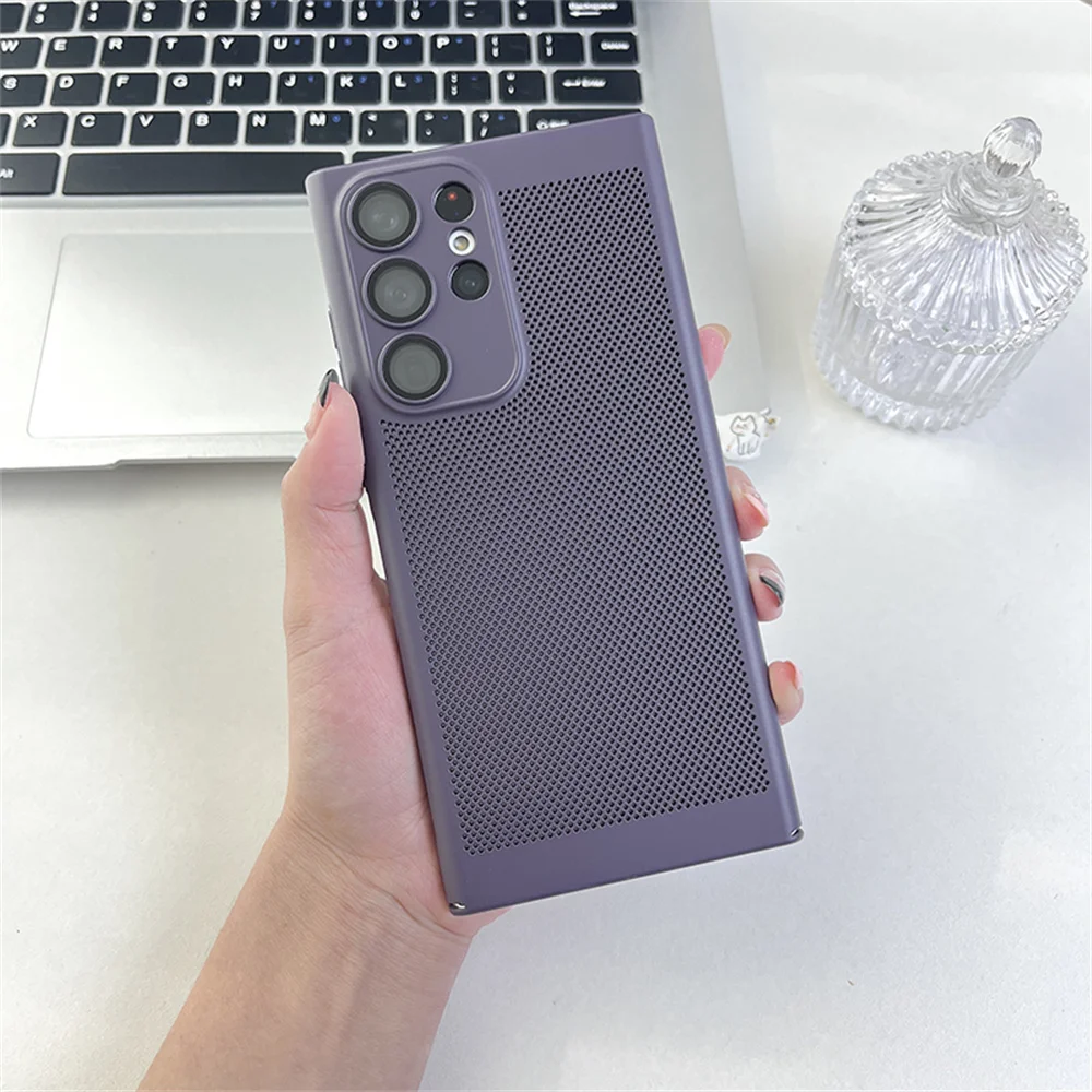 Slim Breathable Heat Dissipation Mesh Phone Case with Lens Protection and Bumper Cover