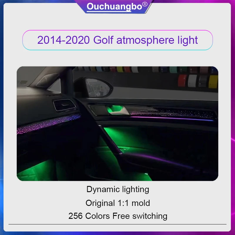 

Ouchuangbo Interior Ambient Strip Lights For Golf 7 gti 7.5 MK7 2014-2020 Atmosphere Neon environtal Lighting Backlight Dynamic