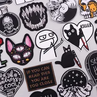 Punk Funny Iron-On Embroidery Patches for Clothing – Rock Biker Hippie Sew or Stick Appliques