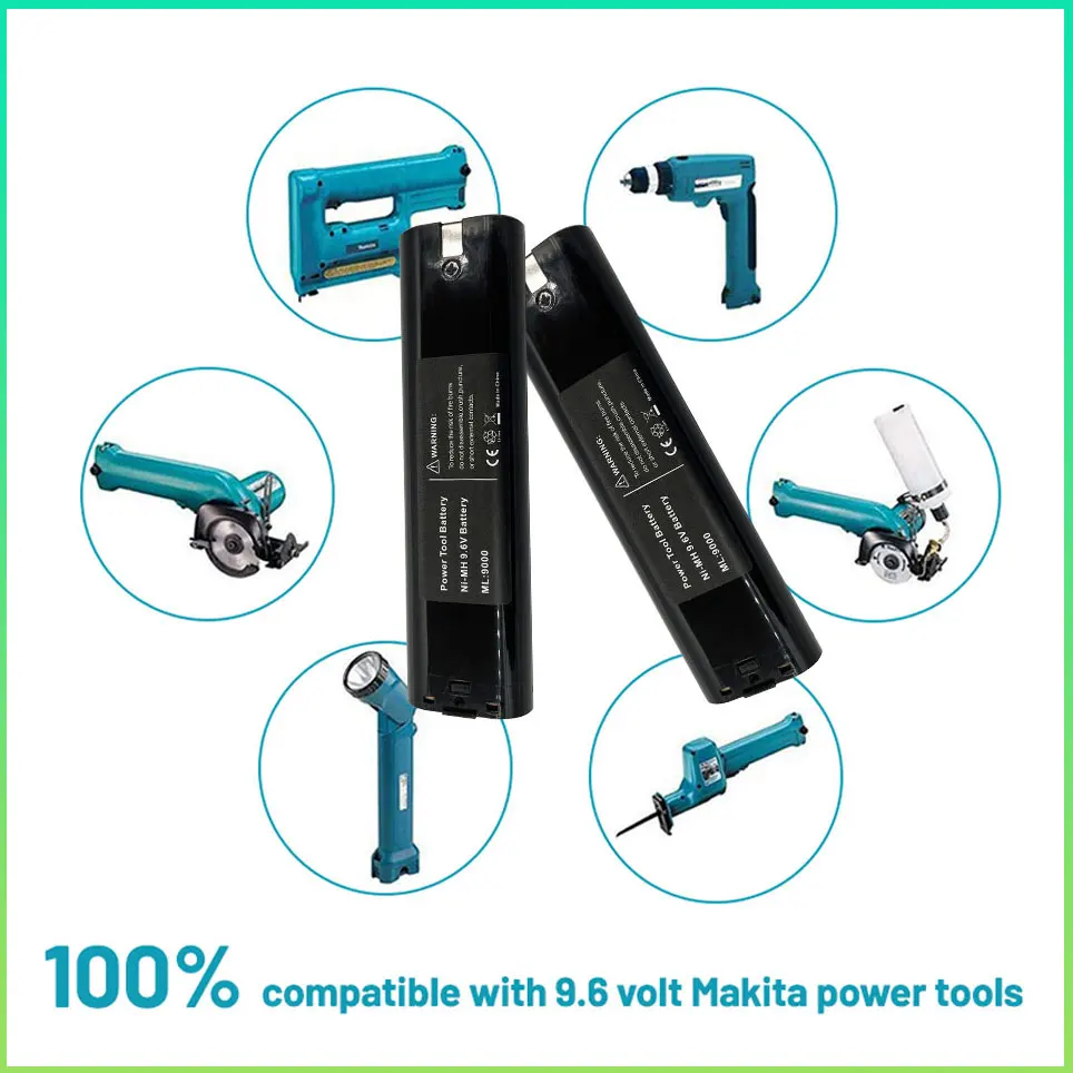 New Makita 9.6v 6.8ah Ni-mh Battery Replacement 9000 9002 9033