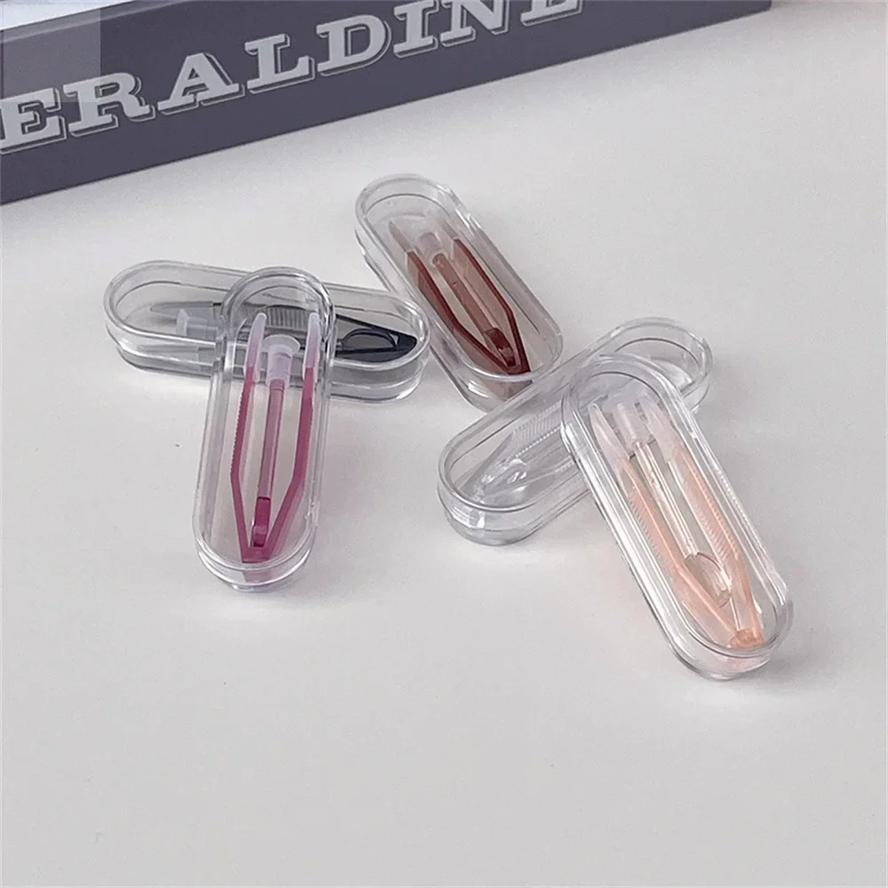 Contact Lens Handling Tweezers Set - Transparent Large & Small Clamp Rods