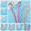 Synthetic Girls Braided Ponytail Love Heart Sequined Colorful Braid Headband Hair Ornament Rubber Bands Kids Cartoon Ponytail 2