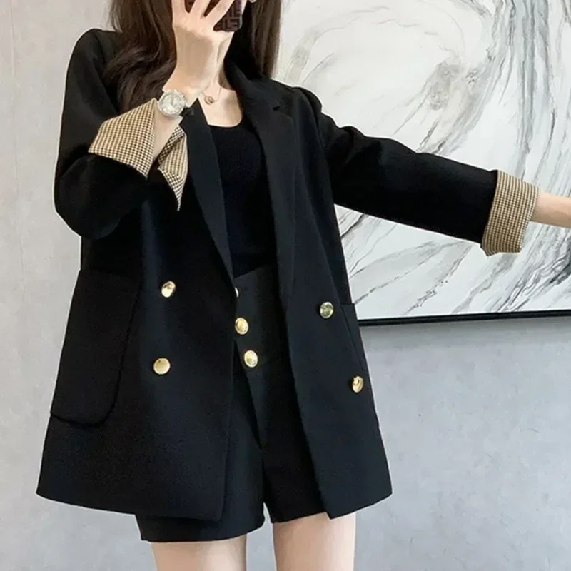 Office Small Suit Jacket Casual Double-breasted Business Coat Women 2023 New Spring and Autumn New Korean Brand Jacket Versatile