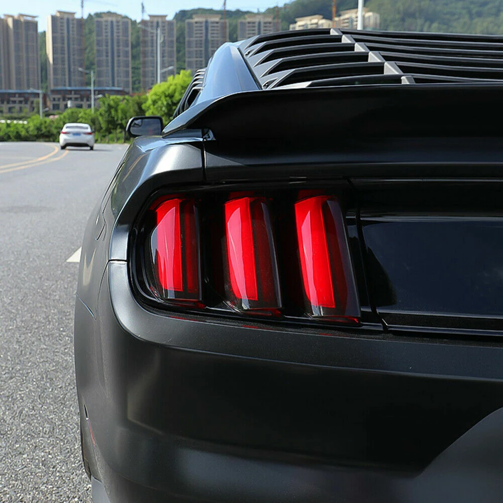 

Lamp Cover Tail Light Cover Lamp Cover ABS Brake Light Cover Direct Replacement Smoked Black For Ford Mustang 18