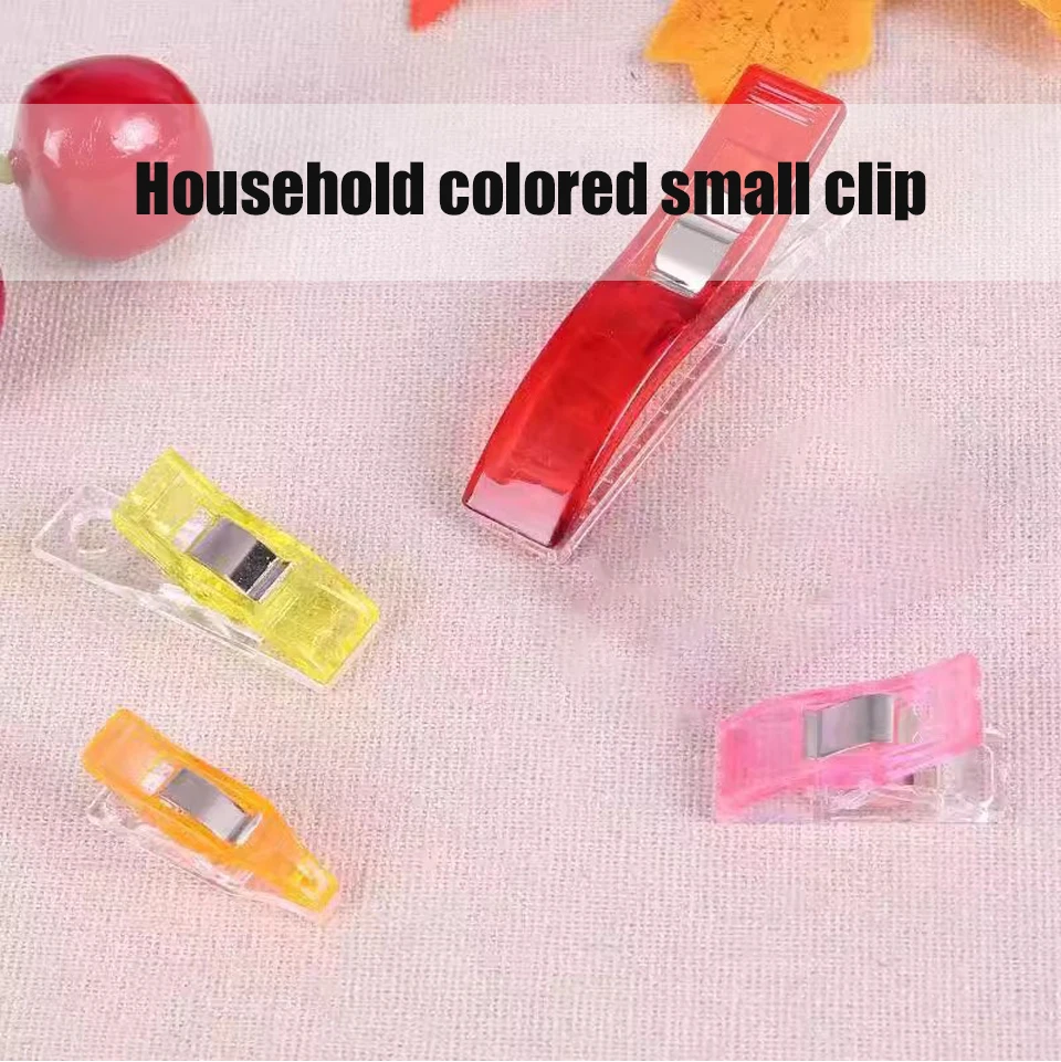 Description Picture 2 of item10/20Pcs Multipurpose Fabric Quilting Sewing Clips DIY Handmade Colorful Paper Clip Knitting Craft Supplies Tools Accessories