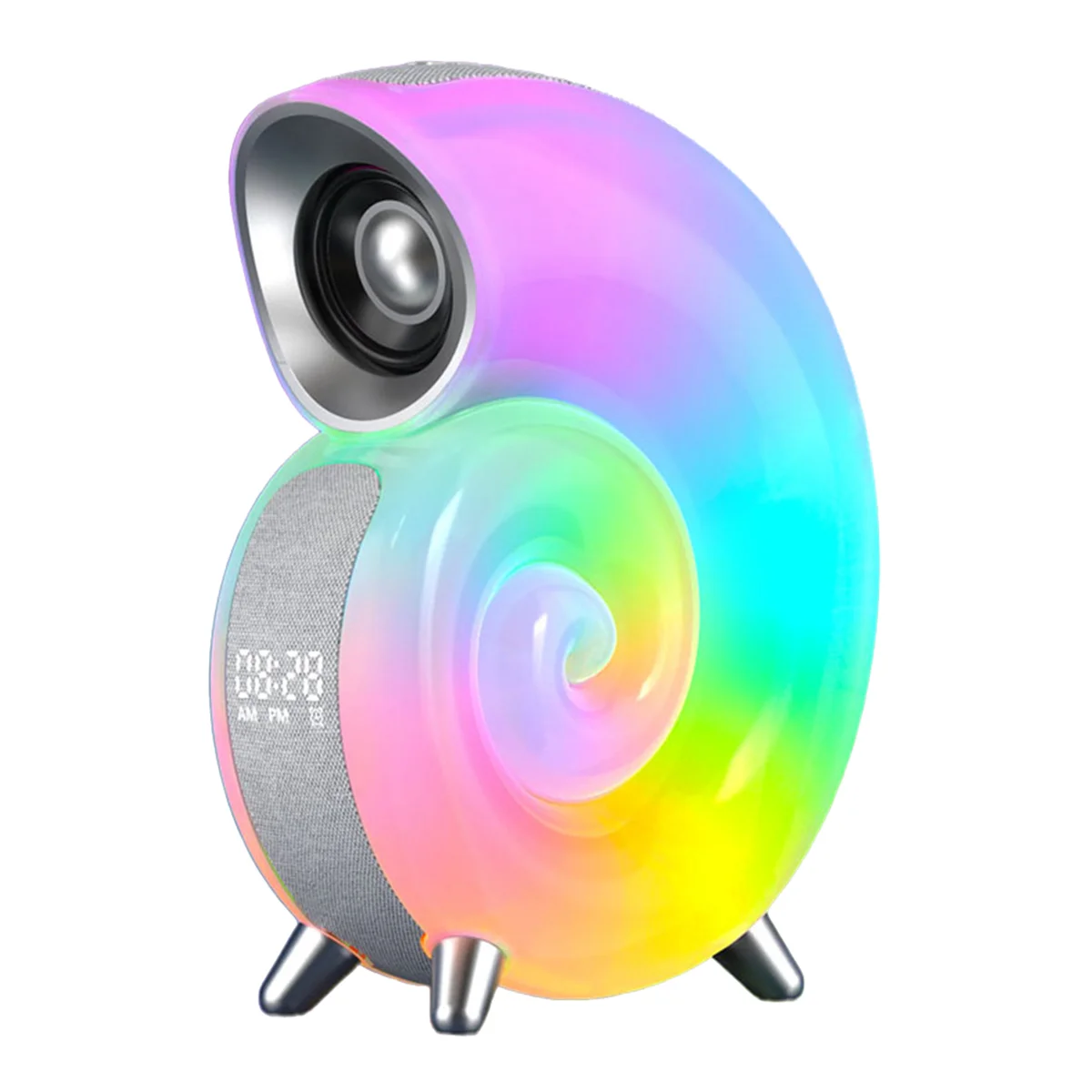 

Conch LED Night Light RGB Sunrise Bedside Lamp with Stereo Bluetooth Speaker Colorful Music Rhythm Light APP Control