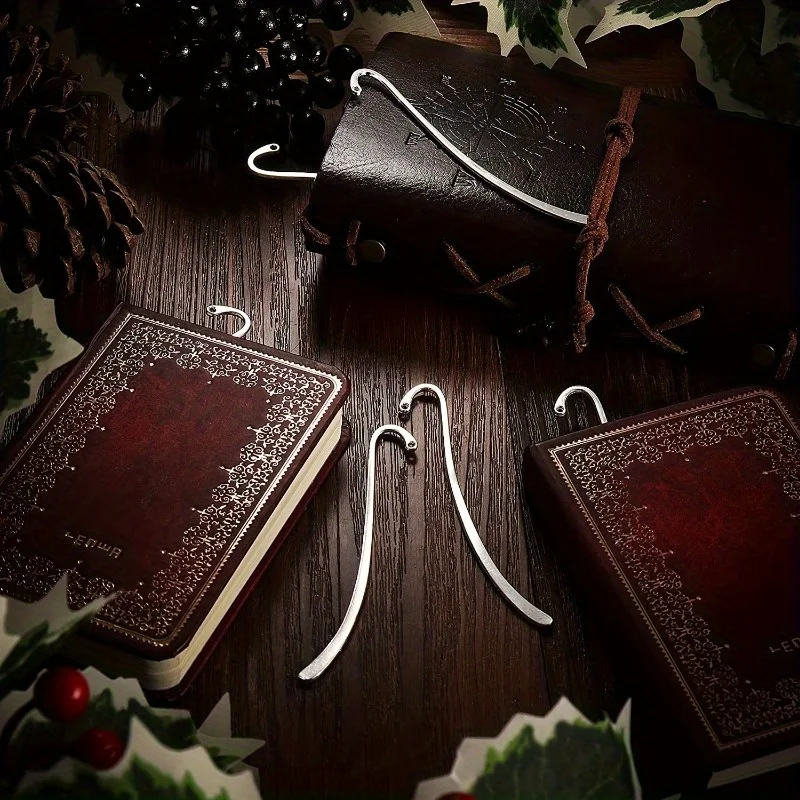 15pcs Silver Plated Smooth Bookmark Charms - Perfect for Jewelry Making & Hook Bookmarking