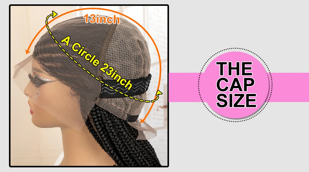 34 Inches Handmade Cornrow Braided Wigs Full Lace Synthetic Knotless Box Braiding Wig Cornrow Braids Lace Wigs African Hair Wigs