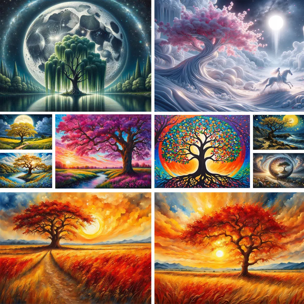 Landscape Fantasy Tree Paint By Number For Adults Handicrafts Crafts Kits For Adults Wall Decor Gift For Wife Free Shipping 2024