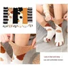 20Pairs Cute Cat's Paw Floor Socks for Fall and Winter Thickened Half-fleece Moon Socks for Women Coral Velvet Mid-calf Socks 4