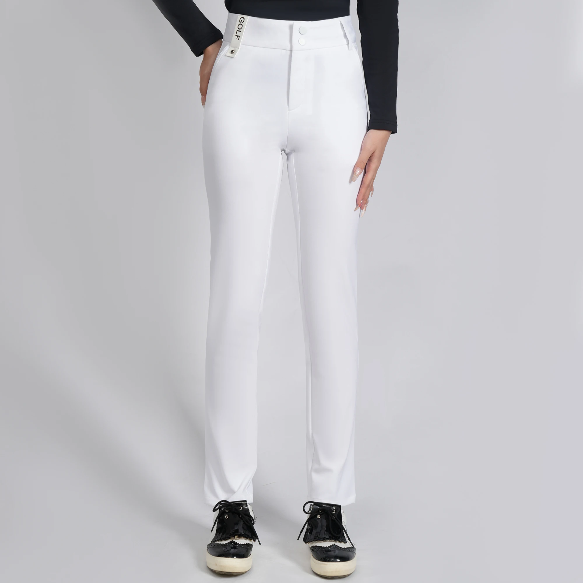 Golf Women's Pants Sttraight High Waist Causal Sportswear Elastic Brethable Golf Tennis Trousers Golf Sports Trousers