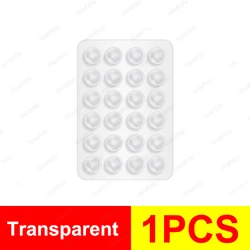 Pack of 5 Strong Grip Silicone Suction Phone Holders - Hands-Free Anti-Slip Adhesive Mounts (Transparent 1Pcs)