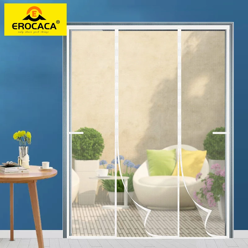 EROCACA 마그네틱 도어 스크린 모기장 커튼 플라이 곤충 자동 폐쇄 보이..