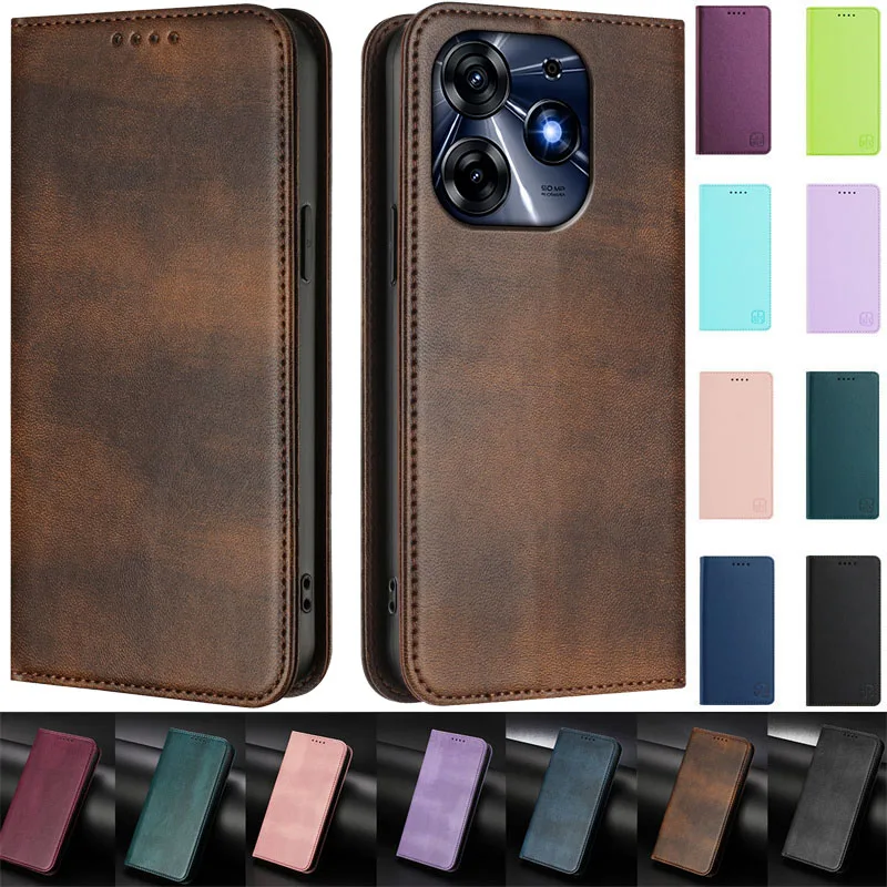Premium Magnetic Leather Flip Wallet Phone Case - Elegant Stand Cover