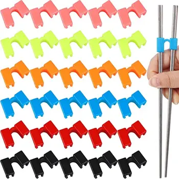 5Pcs Plastic chopsticks clip Chopsticks Aid Training Covers Chopstick Holders Chopstick Clamps Sushi Chopsticks Kitchen Tools