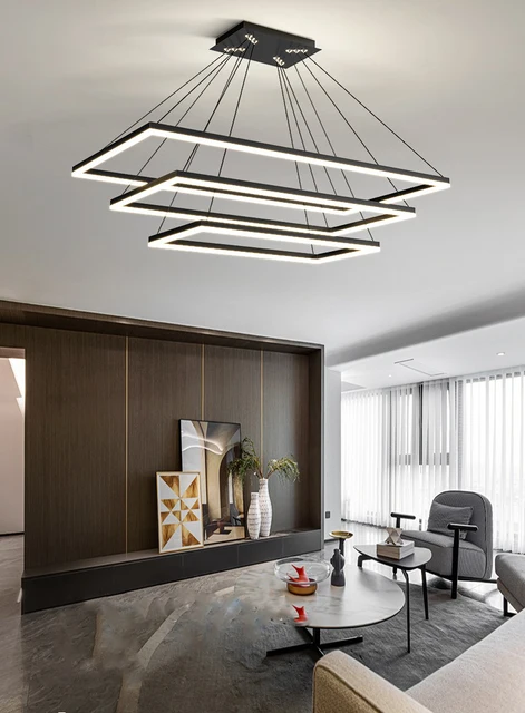 Lámpara Colgante Lineal LED Regulable Con Mando A Distancia Lámpara Colgante Para Salón Comedor
