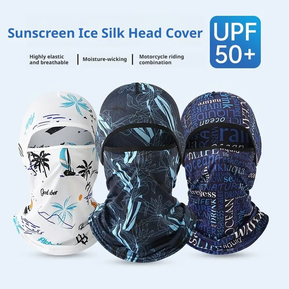 Sonnenschutz Sturmhaube Vollgesichts-Fahrradkappe UV-Schutz Fahrrad Motorrad Eisseide Vollgesichtsmaske zum Radfahren Skifahren – Detail 9