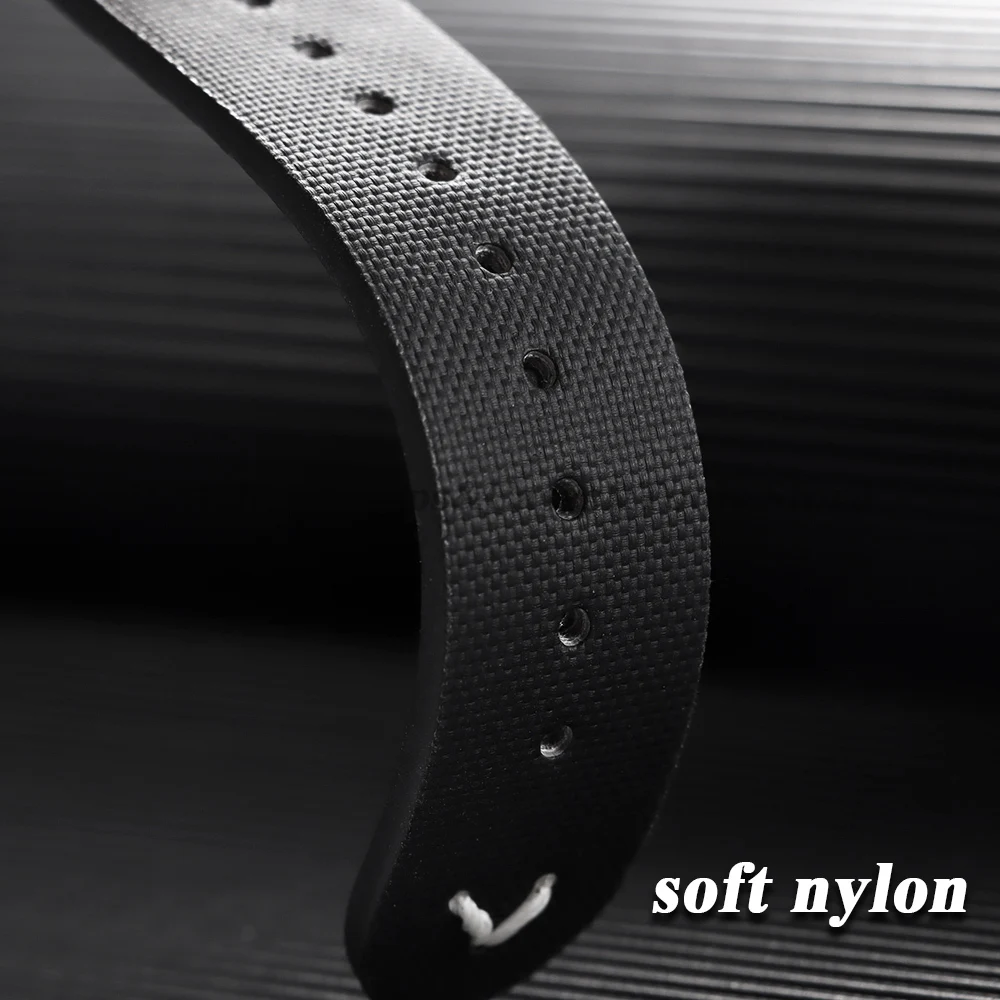 Premium Perforated Nylon Sailcloth Watch Strap - Quick Release, Breathable Design for Men and Women