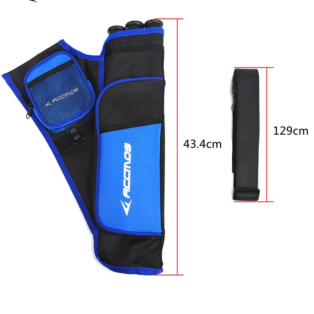 3 Tube Adjustable Hip Quiver Archery Hunting Target Practice Lightweight Portable Design