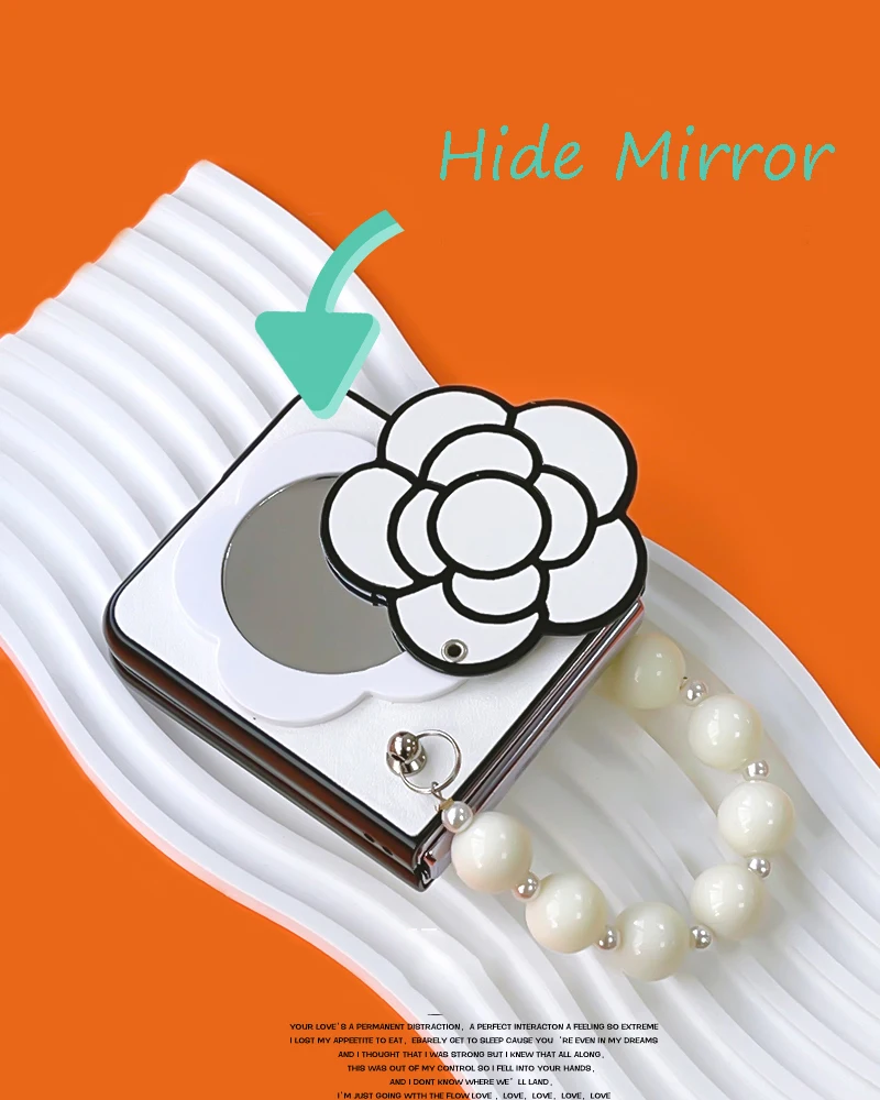 

Роскошный чехол Camellia для Galaxy Samsung ZFlip4 5G Вращающийся Зеркальный складной мягкий чехол для Samsung Z Flip 4 SM-721U1