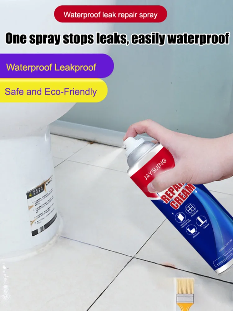Waterproofing Spray for Bathroom Walls and Moisture Resistant Repair of Leaking Pipes
