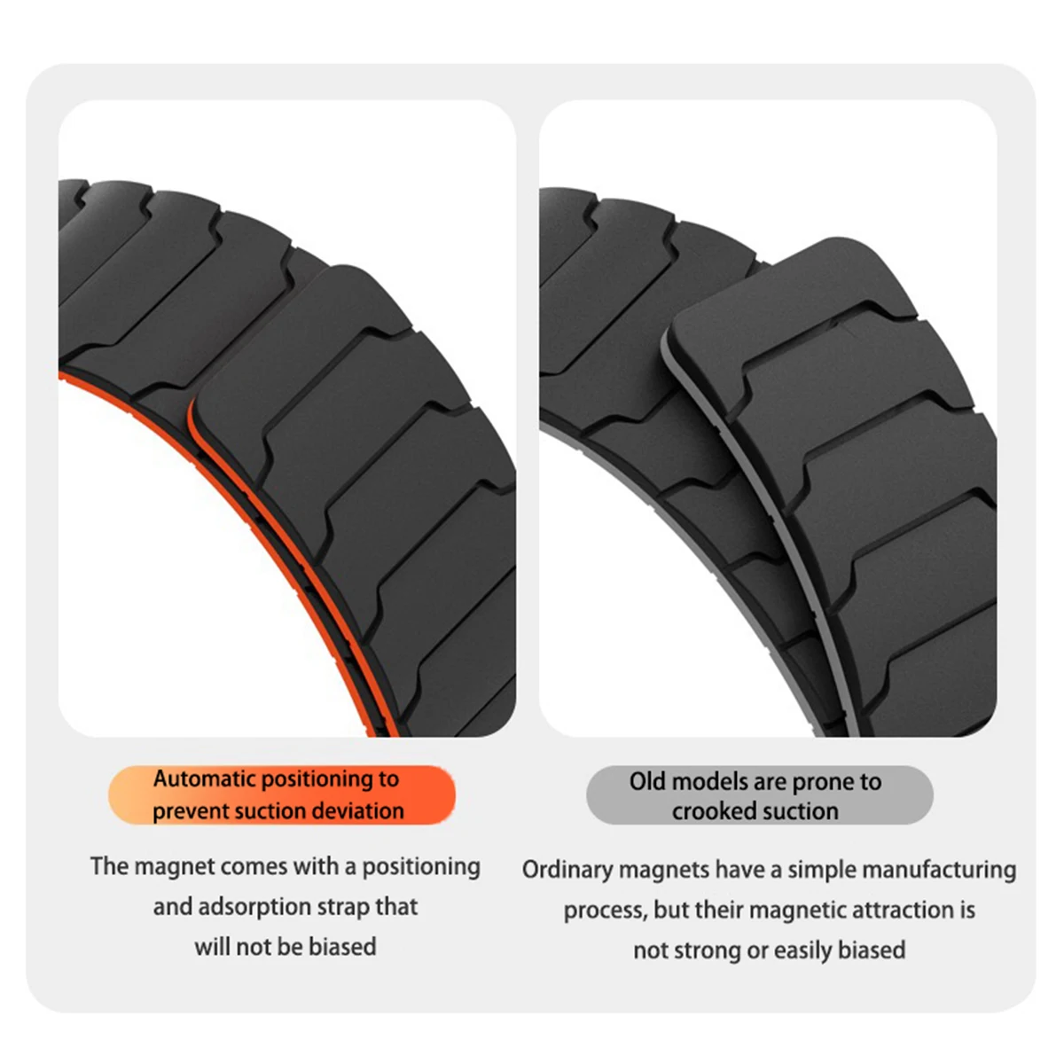 Magnetic Silicone Loop Strap Bracelet