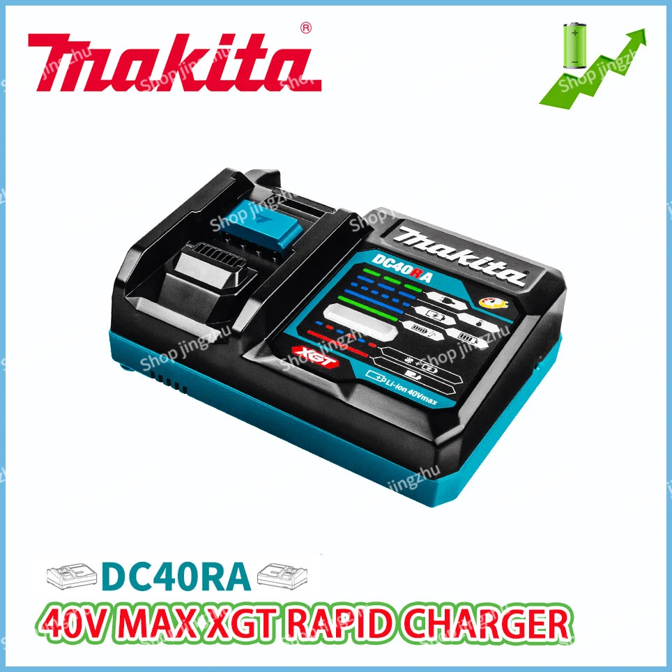 

Makita 40V Max DC40RA XGT Rapid Optimum Charger Digital Display Original 40V Lithium Battery Charger Dual Fan Design