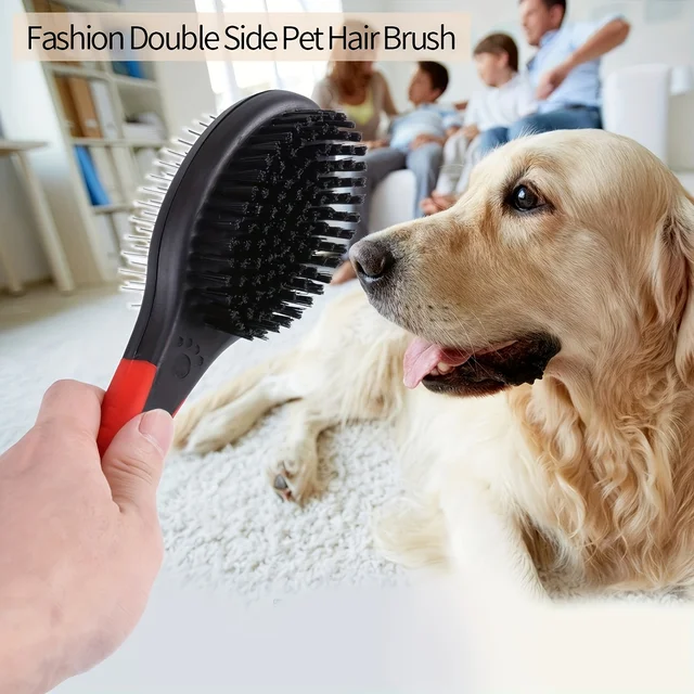 1pc Dog Brush Pet Grooming Comb Double Sided Pin Cleans For Pets Shedding And Dirt Grooming Tool Cat Grooming Supplies 2