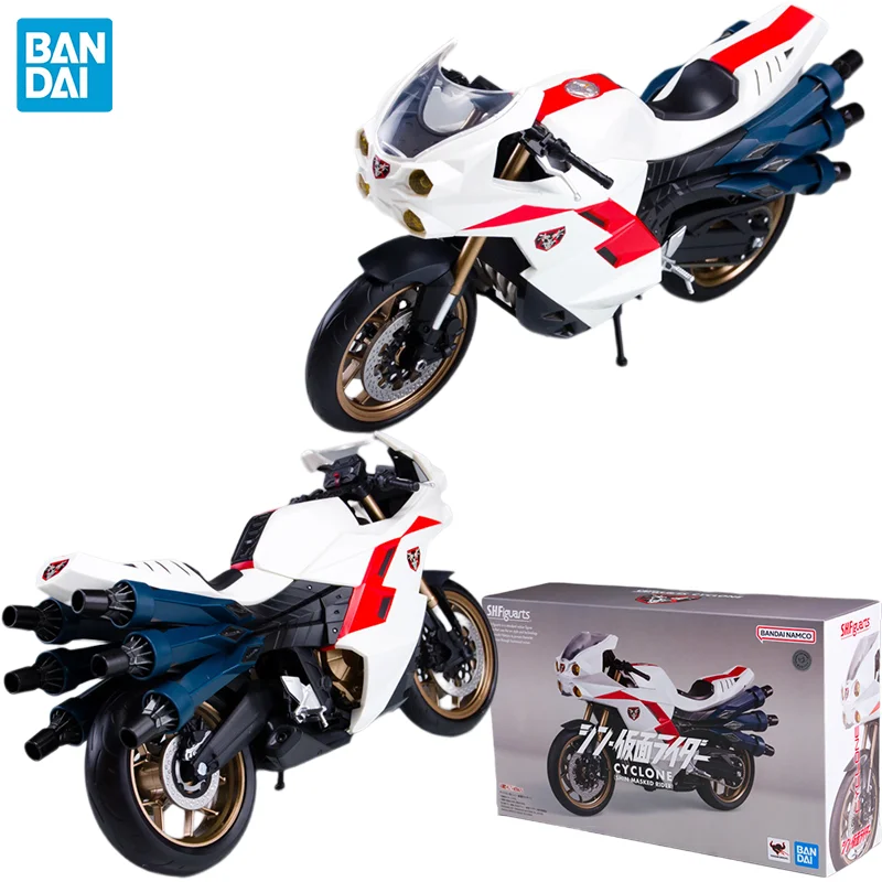 

Spots Bandai Anime Original Genuine CYCLONE SHIN Masked Rider SHF Model Toys Action Figure Gifts Collectible Ornaments Boys Kids