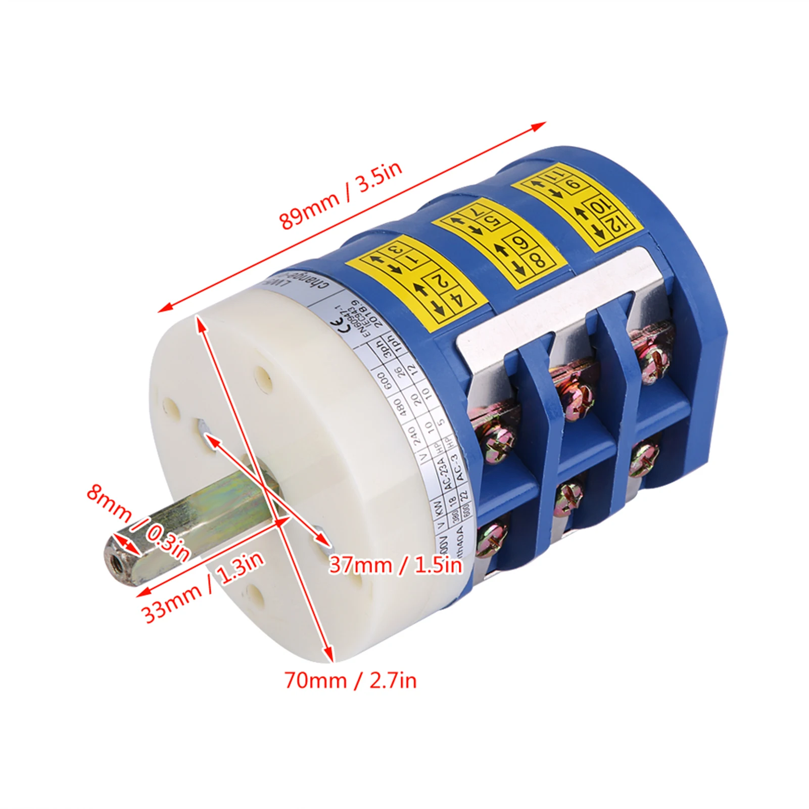 타이어 체인저 기계 모터 포워드 리버스 스위치, 헤비 듀티, 240V, 480V, 500V, 40A