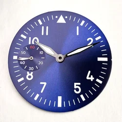 42mm Retro Pilot Watch Case with Sapphire Crystal and Luminous Dial (Blue dial set)