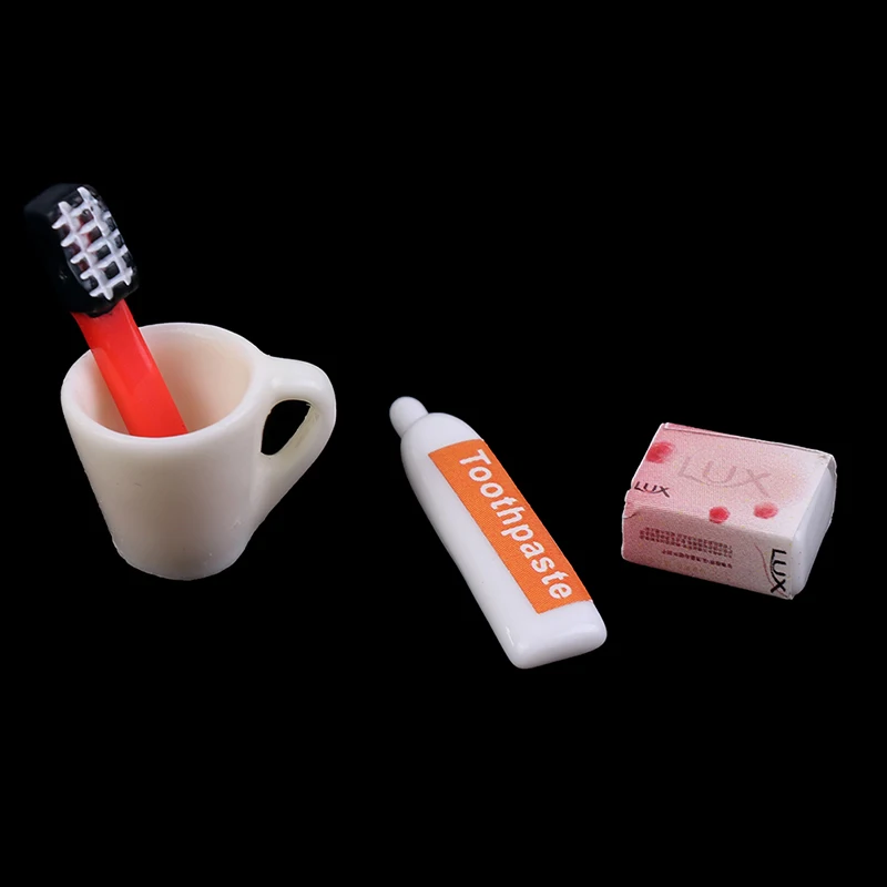 1Set-Dollhouse-Miniature-Mini-Cup-Toothpaste-Toothbrush-For-Doll ...
