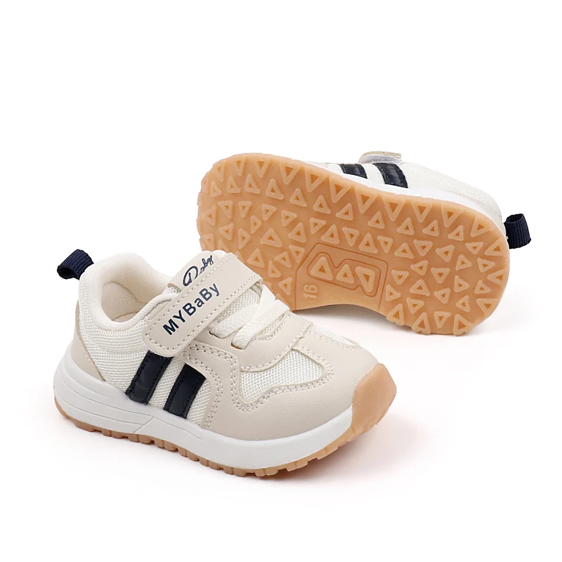 Baby Boys Girls Comfortable Sports Shoes Soft Sole Non-slip Solid Colour Toddler Shoes 6