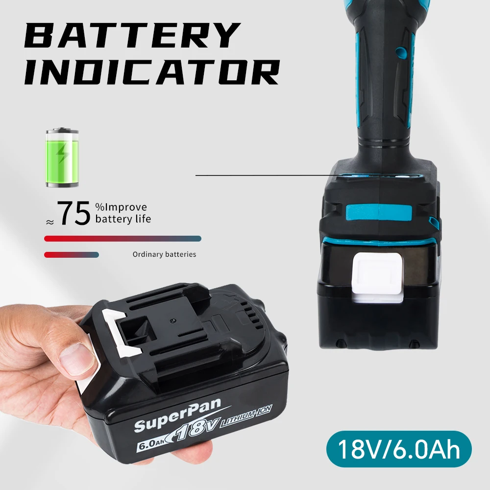 SuperPan Power tools rechargeable machine machine Angle grinder and cutting 18V angle grinder Electric Tools for Makita battery