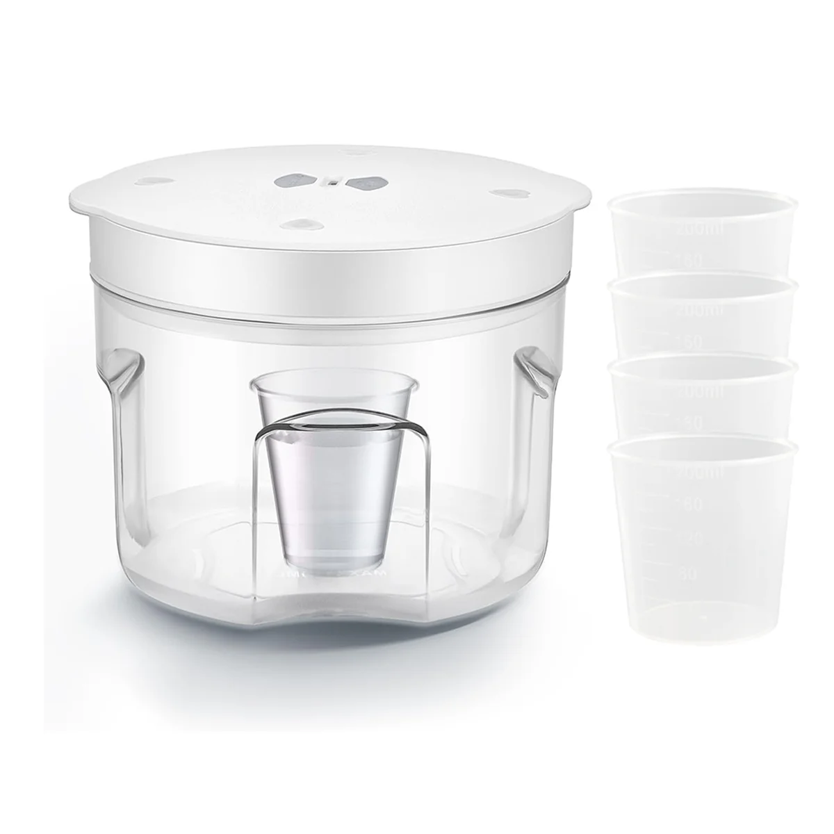 Resin Bubble Remover 2L 99.9% Bubble Removal in 5Min Vacuum Degassing for Epoxy Resin EU Plug White