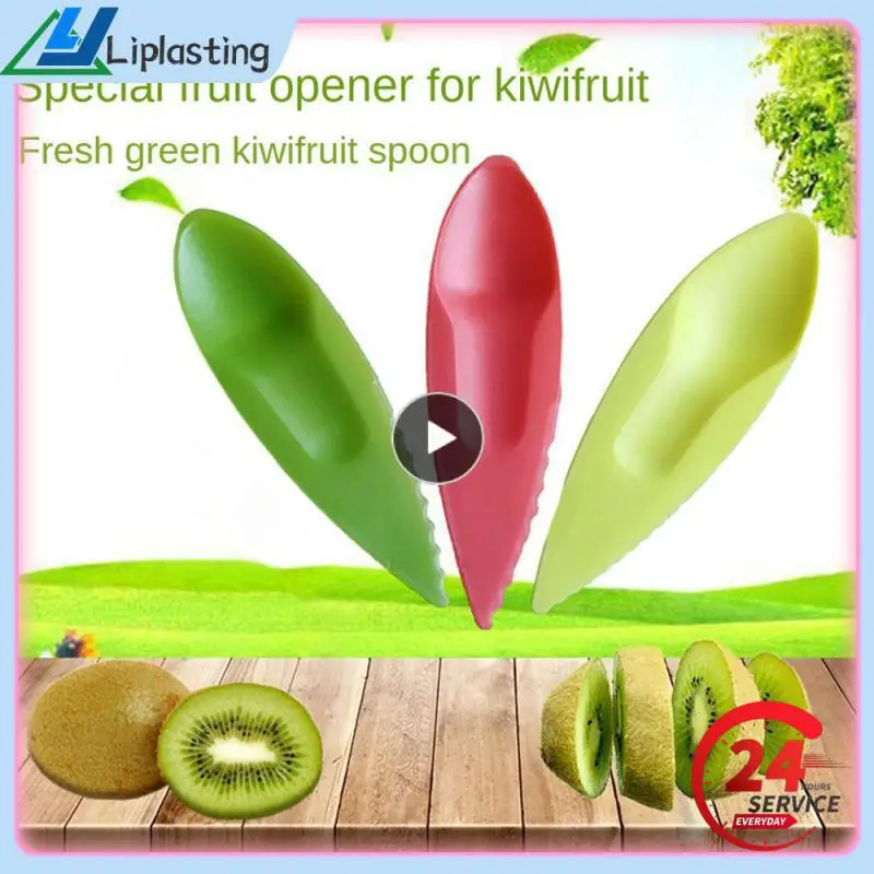 Set Di Plastica Kiwi Cucchiaio 11.5*3Cm 2 In 1 Kiwi Dig Cucchiaio Scoop Candy Color Fruit Knife Affettatrice Pelapatate Cutter