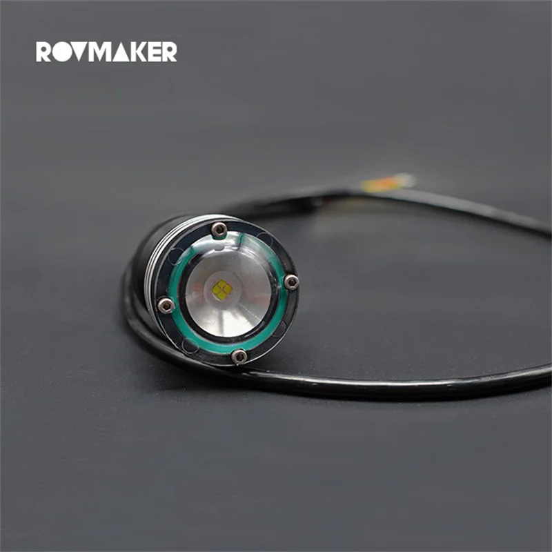 300m Depth Waterproof LED Light ROV 20W Underwater Robot 2200 Lumens PWM Mode Parts for RC AUV Remote Operated Vehicle