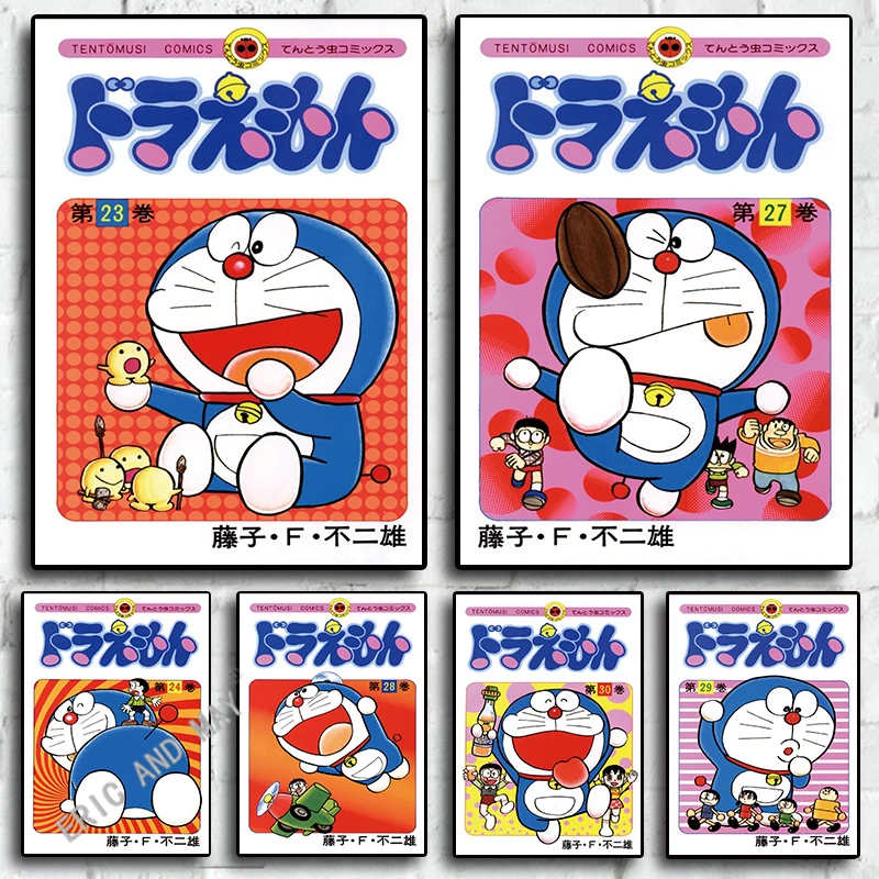 

Anime Japanese Classic Cute Blue Cat Poster Aesthetic All Character Manga Cover Cartoon Canvas Print Wall Art Kawaii Room Decor