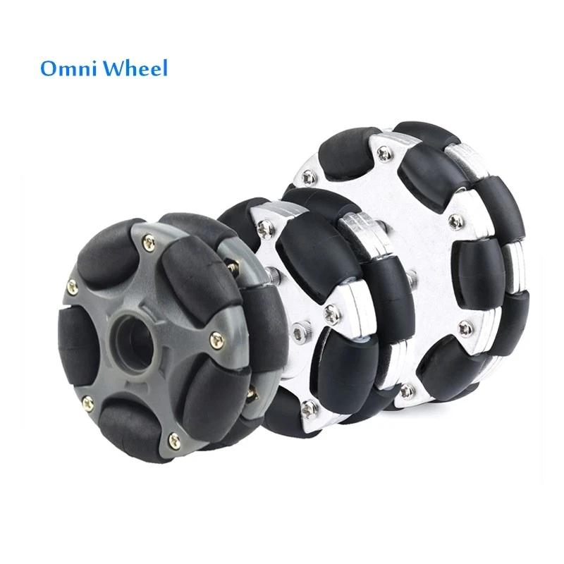58mm 82mm Metal Aluminium Alloy Omni Wheel For ROS Platform Robot Smart Car Suitable NXT Universal Wheel Omnidirectional